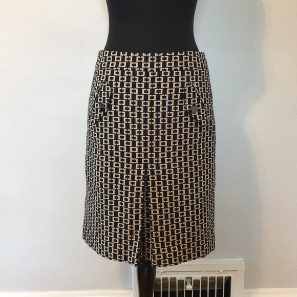 Ann Taylor LOFT Chain Print Professional Skirt, 2 - Picture 1 of 9